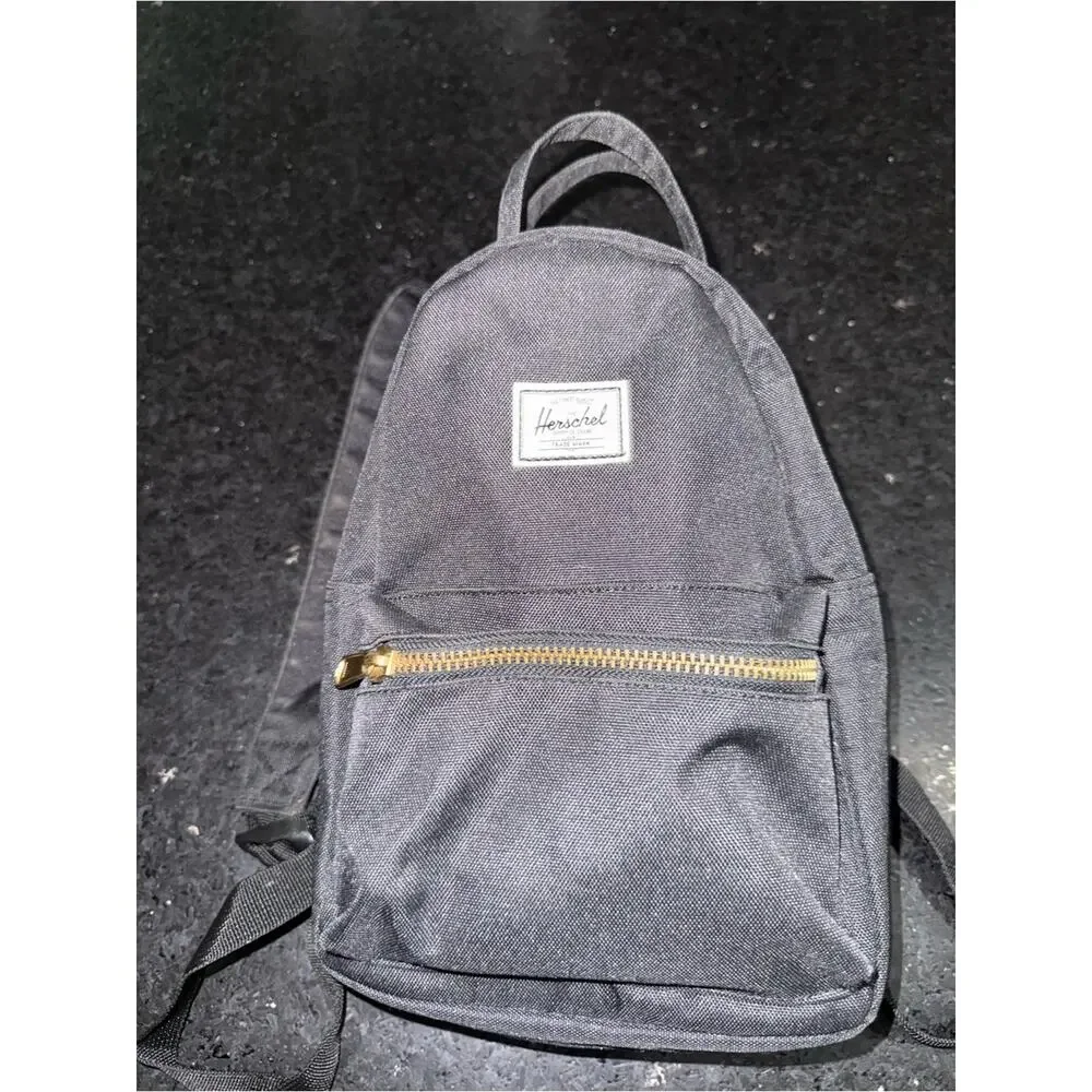 UEC HERSCHEL NOVA MINI BACKPACK Black Mini Backpack with Gold Hardware PERFECT